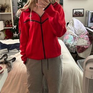 Red Nike Tech Jacket